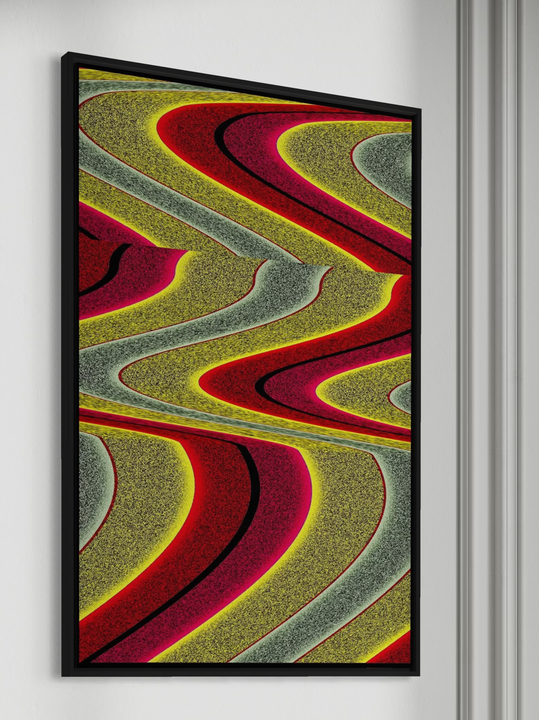 "Abstract Red Waves"