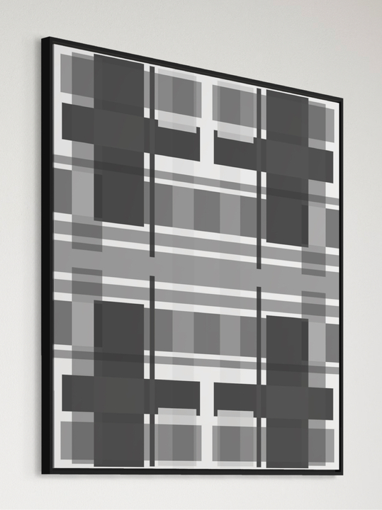 "Abstract White, Black and Grey"
