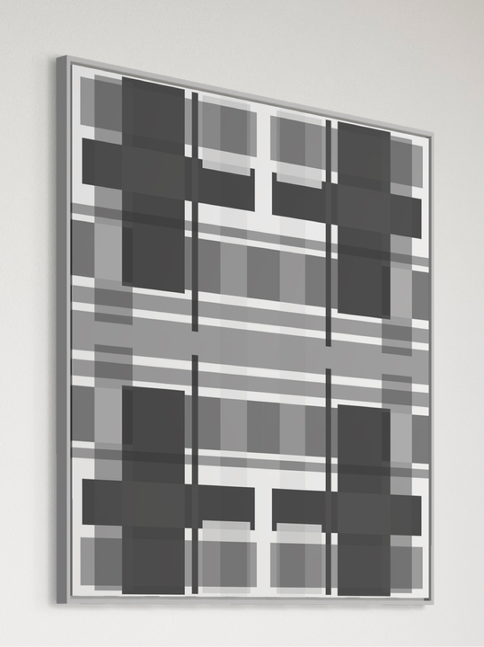 "Abstract White, Black and Grey"